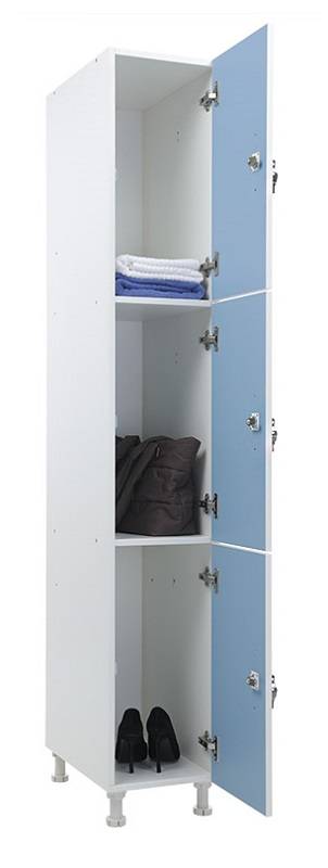 Шкаф для раздевалок WL 13-30 голубой/белый 1895х300х500 мм