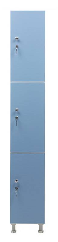 Шкаф для раздевалок WL 13-30 голубой/белый 1895х300х500 мм