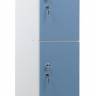 Шкаф для раздевалок WL 14-30 голубой/белый 1895х300х500 мм