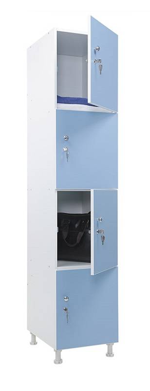 Шкаф для раздевалок WL 14-40 голубой/белый 1895х400х500 мм