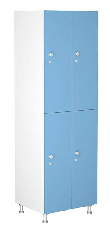 Шкаф для раздевалок WL 22-60 голубой/белый 1900х500х600 мм