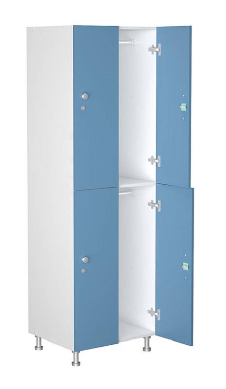 Шкаф для раздевалок WL 22-60 голубой/белый 1900х500х600 мм