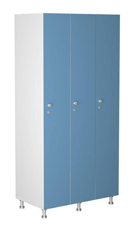 Шкаф для раздевалок WL 31-90 голубой/белый 1900х900х500 мм