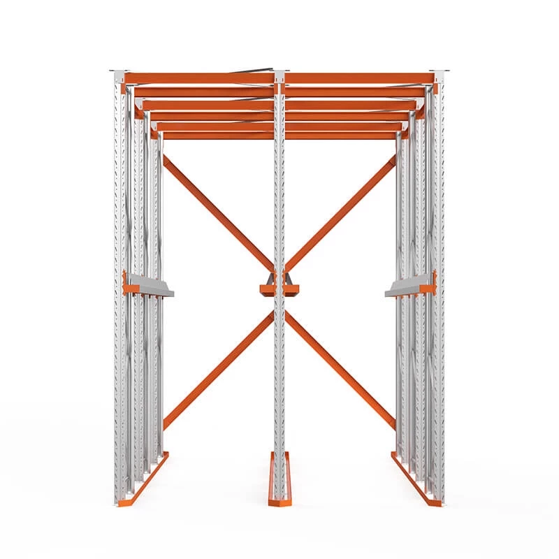 Стеллаж набивной паллетный 4000х3060х5000 мм 2 линии, 1 ярус