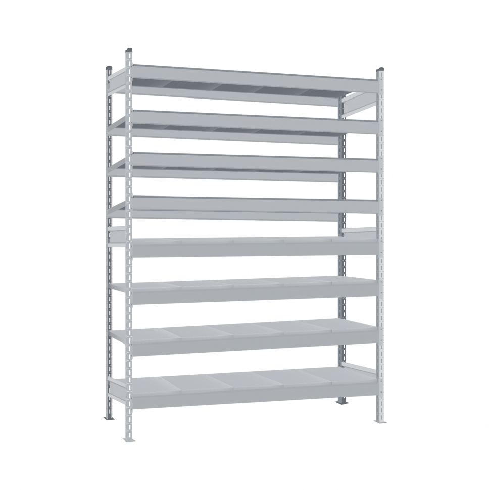 Стеллаж СТ-023 2200х2100х600 с 8 ярусами (рамы и настил - цинк)