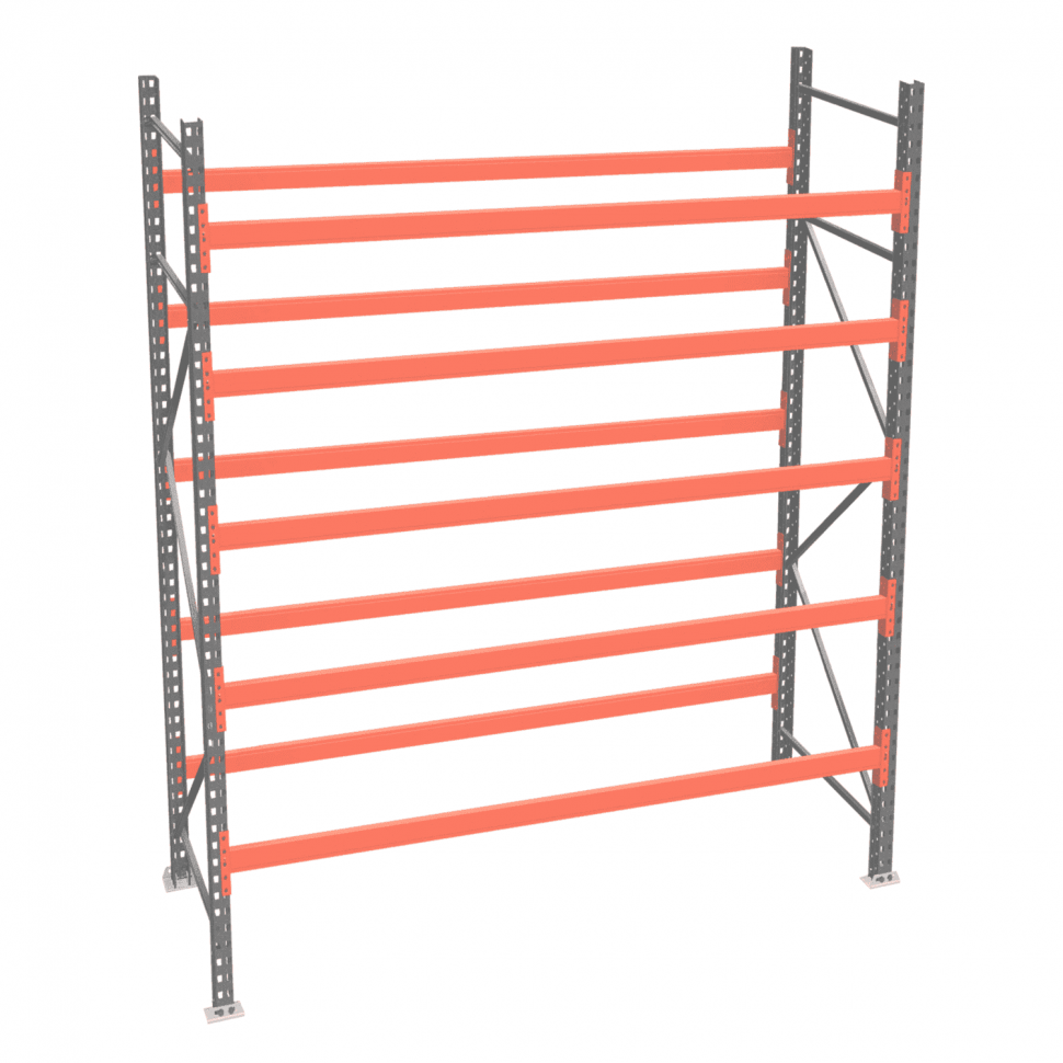 Стеллаж палетный ДиКом СП 3000х2250х1000 с 5 ярусами до 4500 кг / до 2250 кг на паллет П-90