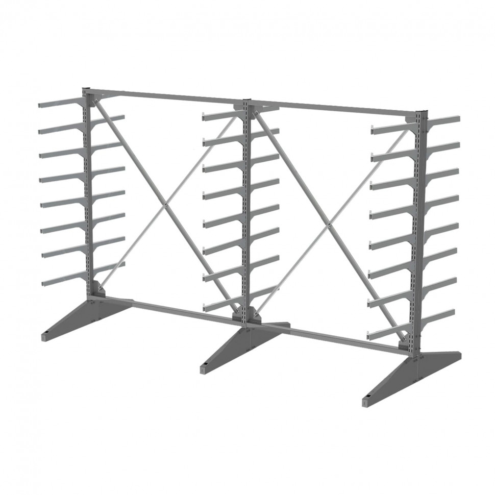 Стеллаж консольный двухсторонний Sortex 1920х3221х1280 8 ярусов Стеллаж консольный двухсторонний Sortex 1920х3221х1280 8 ярусов