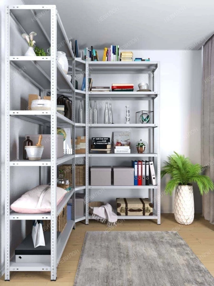 Стеллаж угловой МС 2500х1700х1700/500 мм 6 ярусов