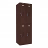 Шкаф металлический четырехсекционный коричневый