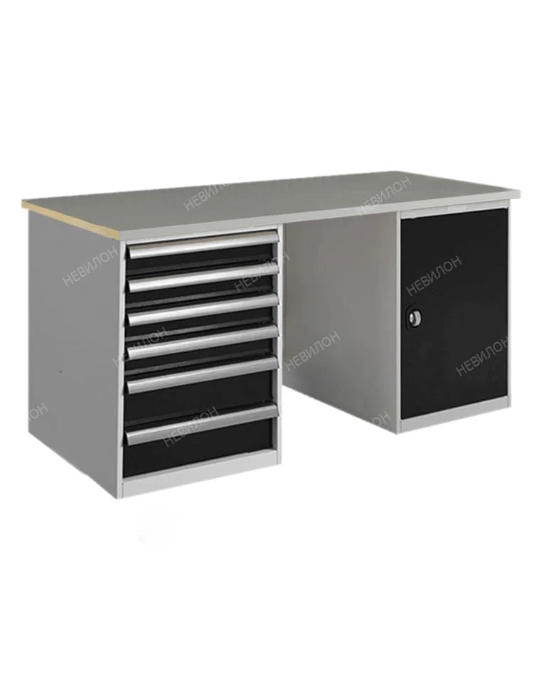 Верстак промышленный комбинированный с ящиками WTS 160.PТ1.Т6.000