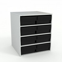 Кассета ДиКом К-01/1 ESD 8 ящиков Б 400х185х100 мм ESD