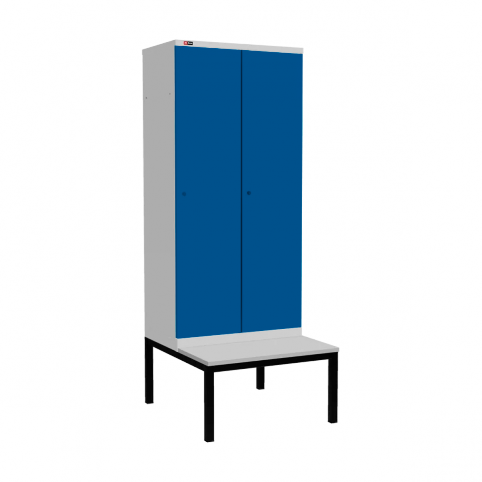 Шкаф Диком УНО-421 (RAL 7038 + RAL 5005) на подставке-скамейке