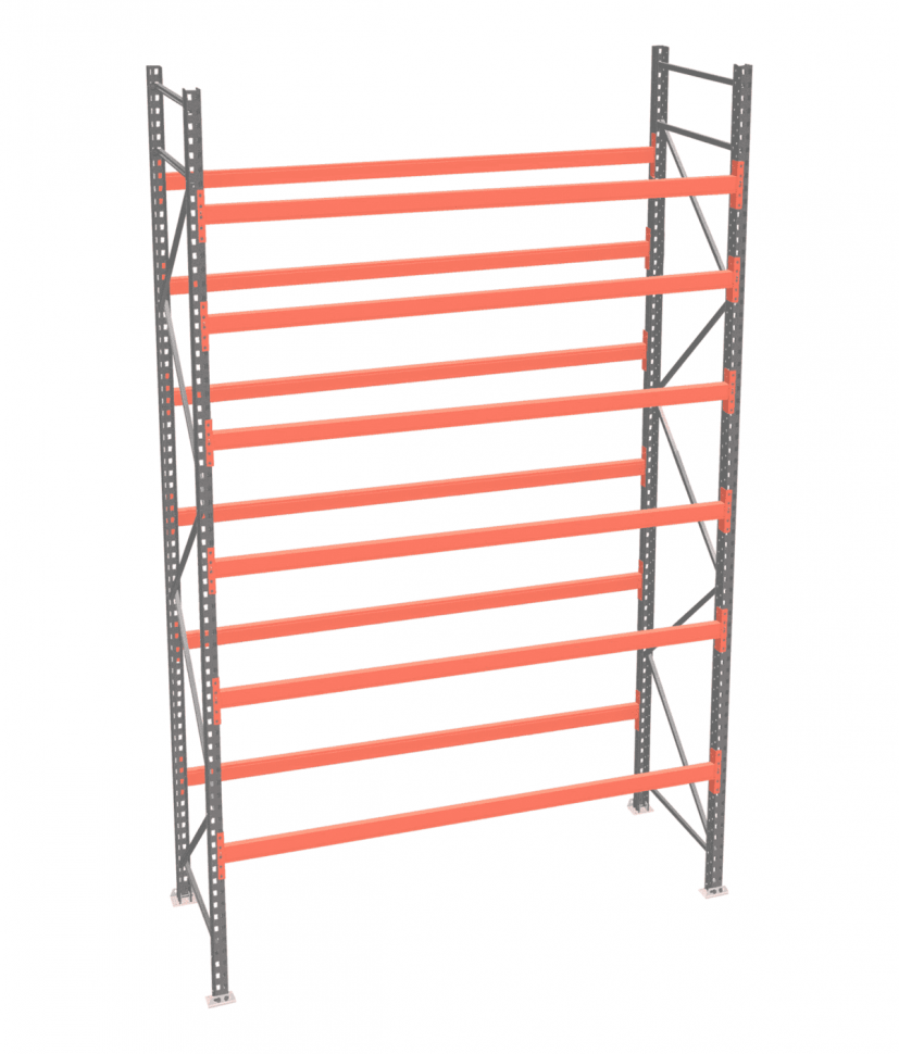 Стеллаж палетный ДиКом СП 6000х2700х1000 с 6 ярусами до 3600 кг / до 1200 кг на паллет П-90