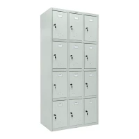 Шкаф сумочница металлический светло-серый