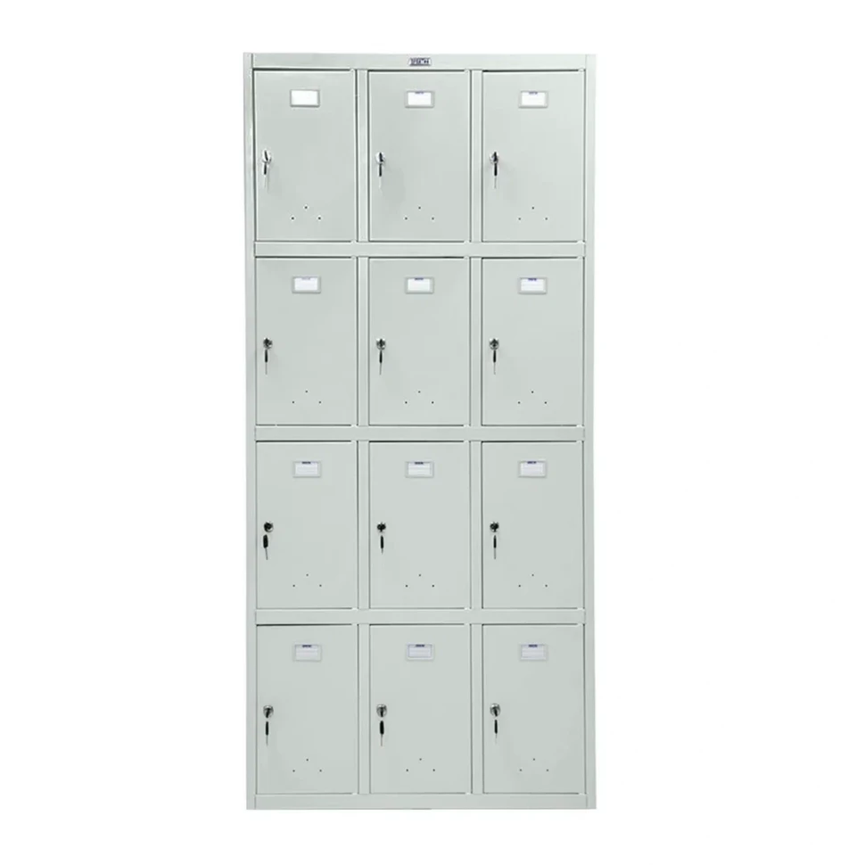 Шкаф сумочница металлический светло-серый