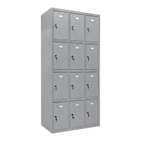 Шкаф сумочница металлический сигнальный серый