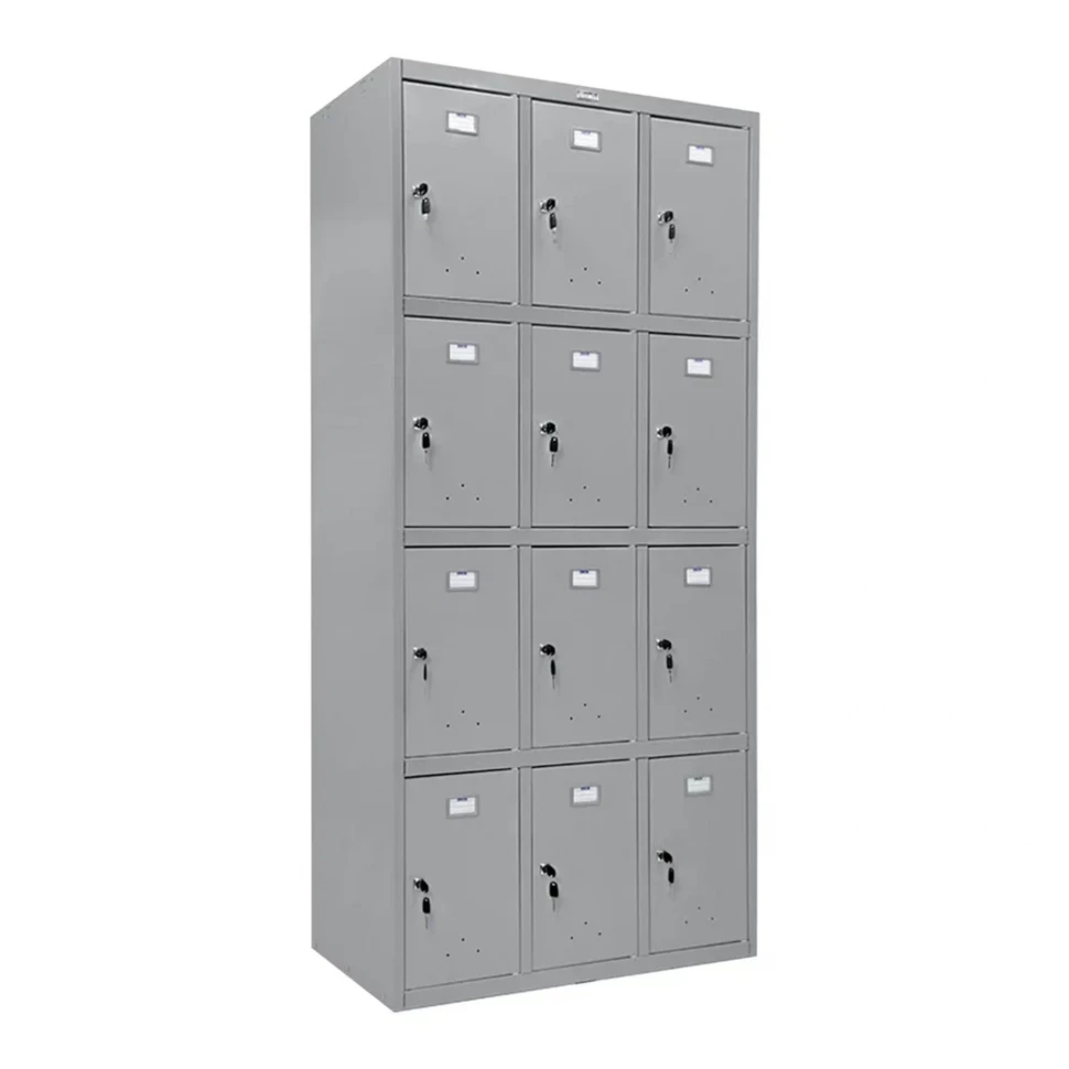 Шкаф сумочница металлический сигнальный серый