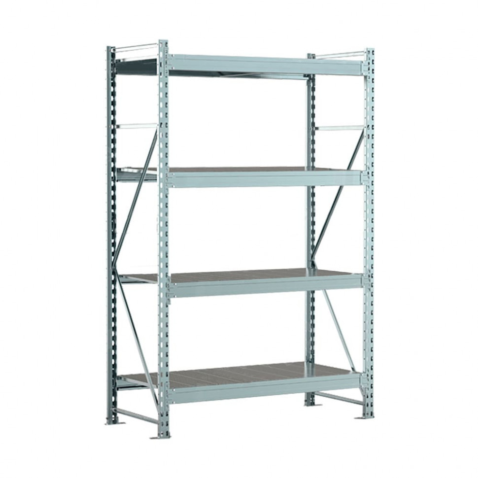 Стеллаж SGR-V 2000х1800х1000 4 яруса (рамы, балки, настил - цинк) ОС