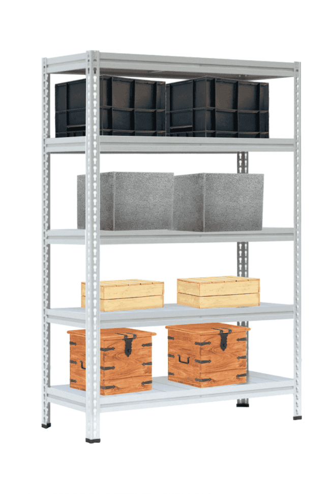 Стеллаж МС-Т 2000х1856х632 мм 5 ярусов настил металл Стеллаж МС-Т 2000х1856х632 мм 5 ярусов настил металл