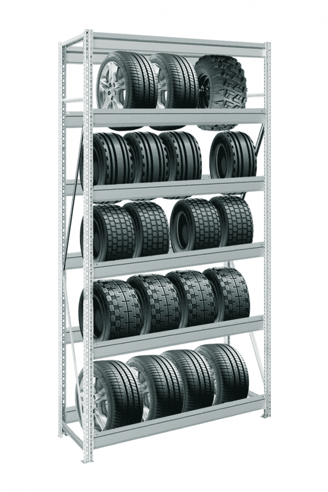 Стеллаж для автомобильных колес MS Pro Z 2500х1800х600 мм 6 ярусов Стеллаж для автомобильных колес MS Pro Z 2500х1800х600 мм 6 ярусов