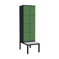 Шкаф Диком УНО-324 (RAL 7016 + RAL 6011) на подставке-скамейке