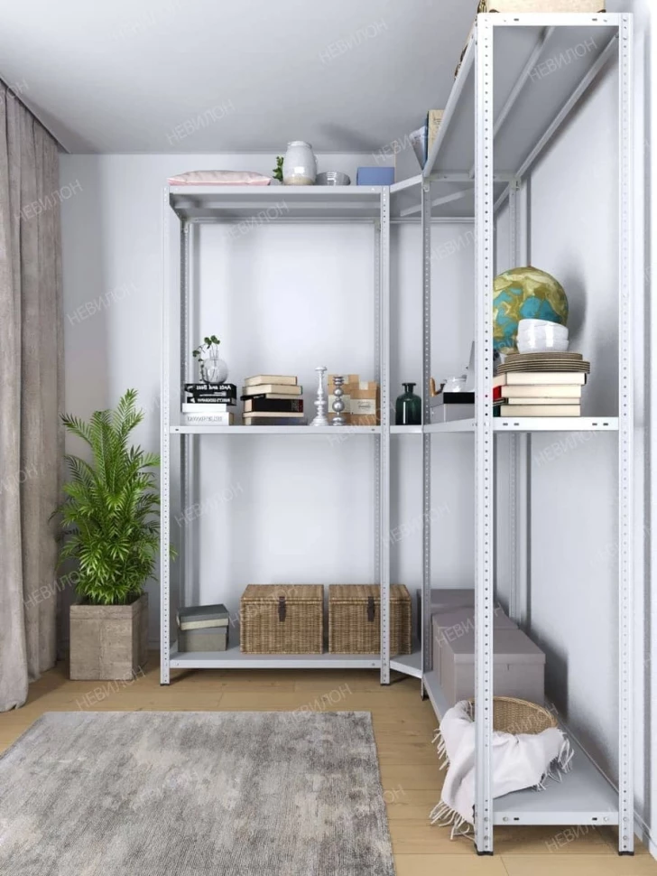 Стеллаж угловой МС 2200х1700х1700/500 мм 3 яруса