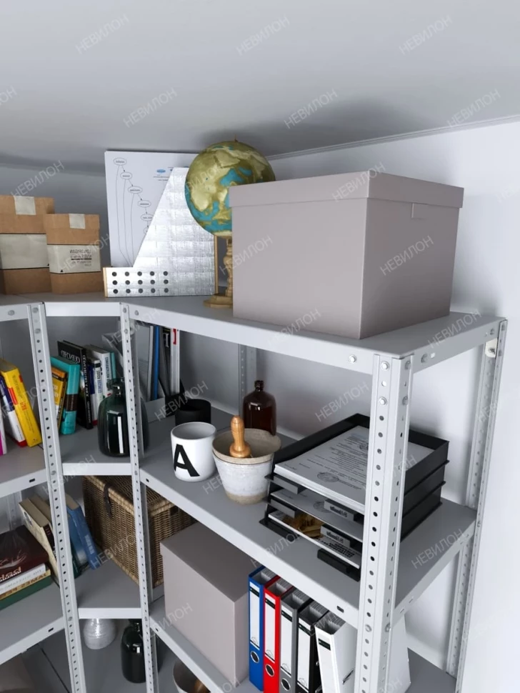 Стеллаж угловой МС 2500х1500х1500/600 мм 6 ярусов Стеллаж угловой МС 2500х1500х1500/600 мм 6 ярусов