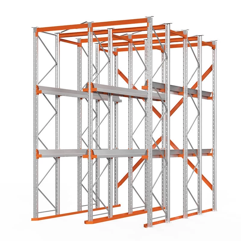 Стеллаж набивной паллетный 4500х3060х4000 мм 2 линии, 2 яруса