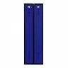 Шкаф металлический двухдверный черный с синим