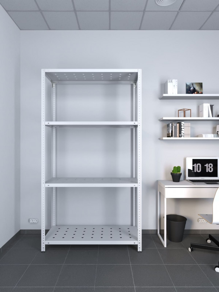 Стеллаж ТС Лайт 1500х1000х300 с 4 перфорированными полками