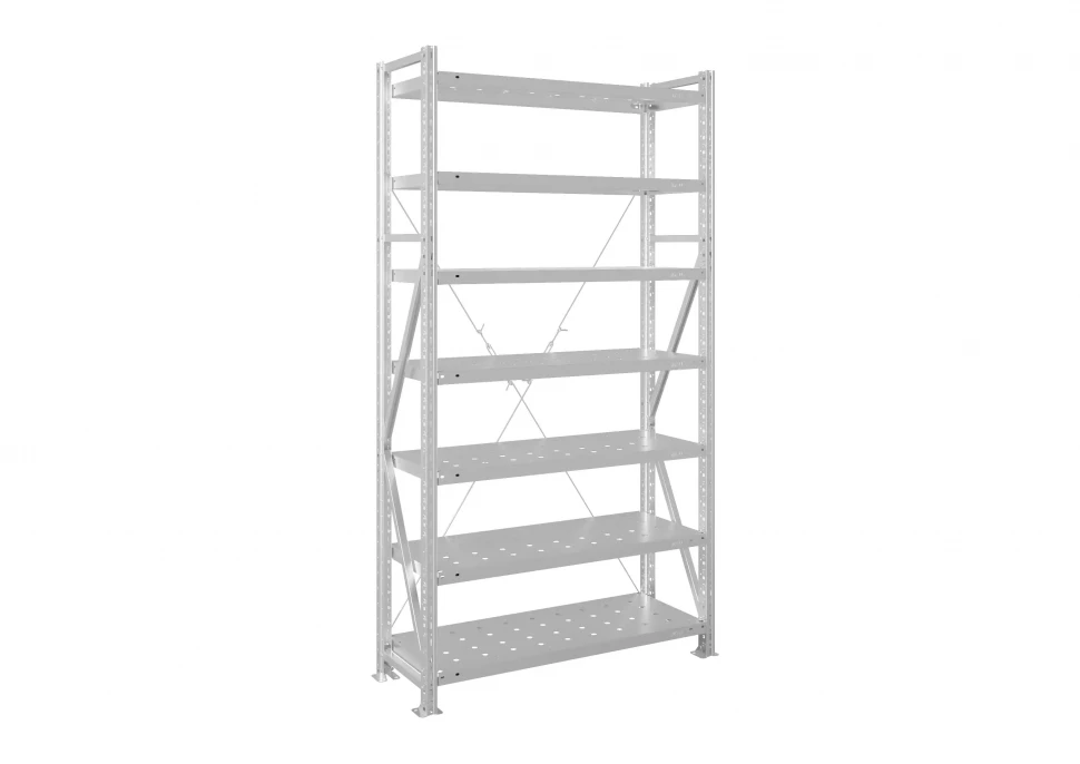 Стеллаж металлический MS U 2500х1500х600 7 полок перфорированные до 200 кг Стеллаж металлический MS U 2500х1500х600 7 полок перфорированные до 200 кг