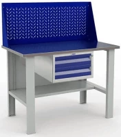 Верстак с экраном, подвесным ящиком рабочий WT120.F1/F1.110