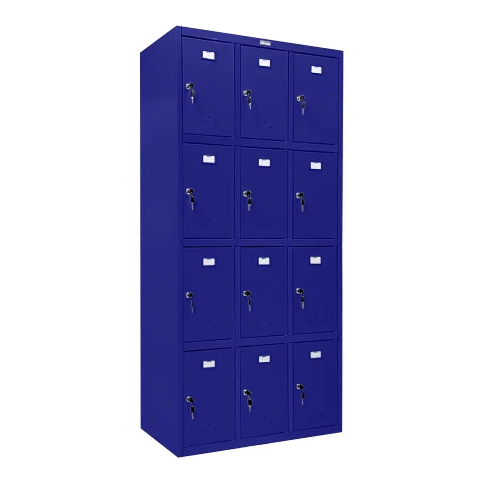 Шкаф сумочница металлический синий