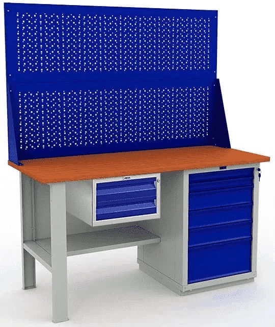 Верстак металлический с подвесным ящиком W160.F2/WS6.120