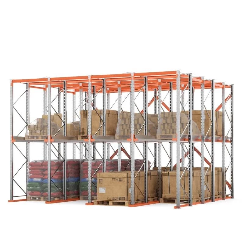 Стеллаж набивной паллетный 4000х6020х5000 мм 4 линии, 1 ярус Стеллаж набивной паллетный 4000х6020х5000 мм 4 линии, 1 ярус