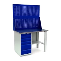 Верстак для балкона с металлической столешницей WT120.WD5/F1.120