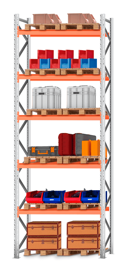 Стеллаж паллетный 6000х1800х1100 5 ярусов (Р100.1.5Б120.2)