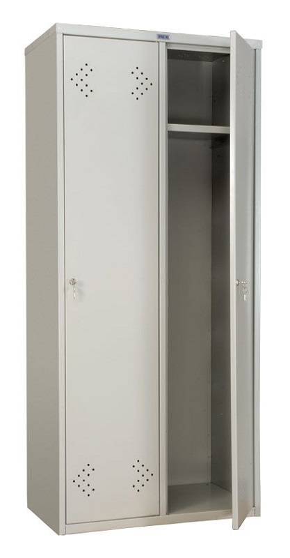 Шкаф медицинский для рабочей одежды двухсекционный ПРАКТИК МД LS(LE)-21-80
