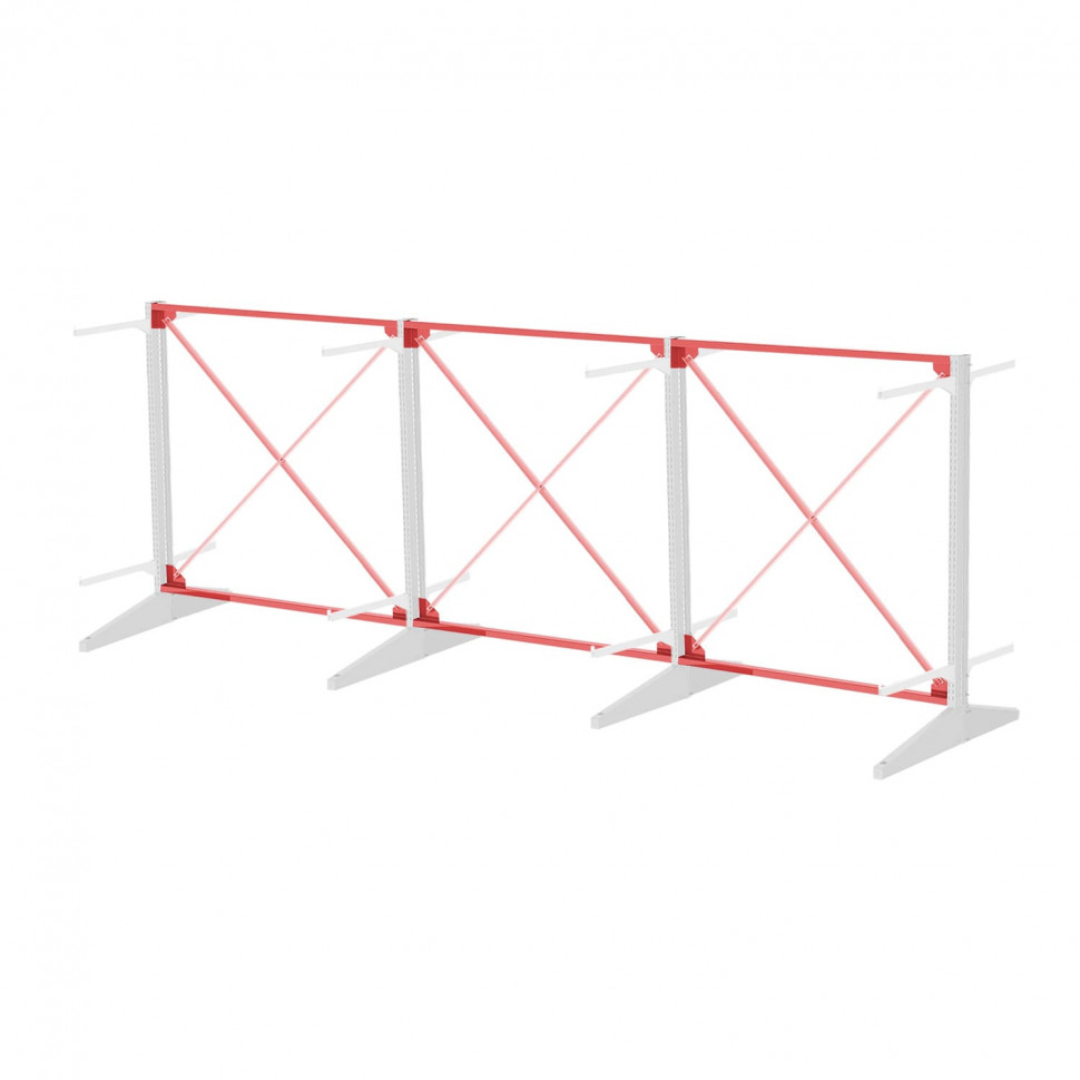 Стеллаж консольный двухсторонний Sortex 1920х4808х1280 2 яруса Стеллаж консольный двухсторонний Sortex 1920х4808х1280 2 яруса