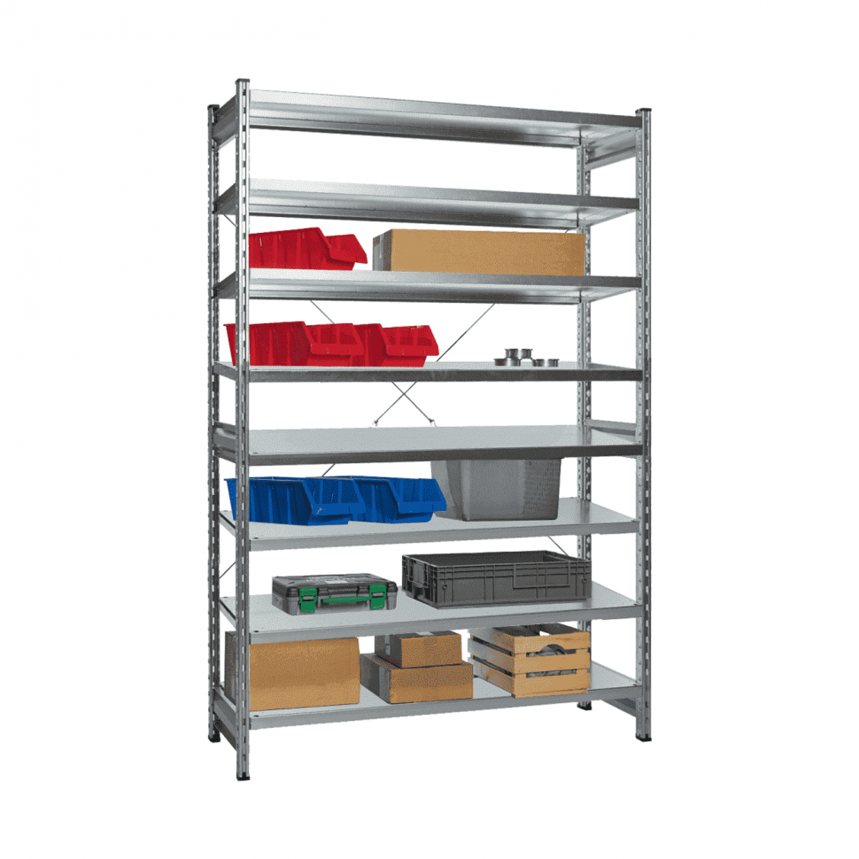 Стеллаж СТ-031 цинк 1855х1000х500 8 полок до 300 кг