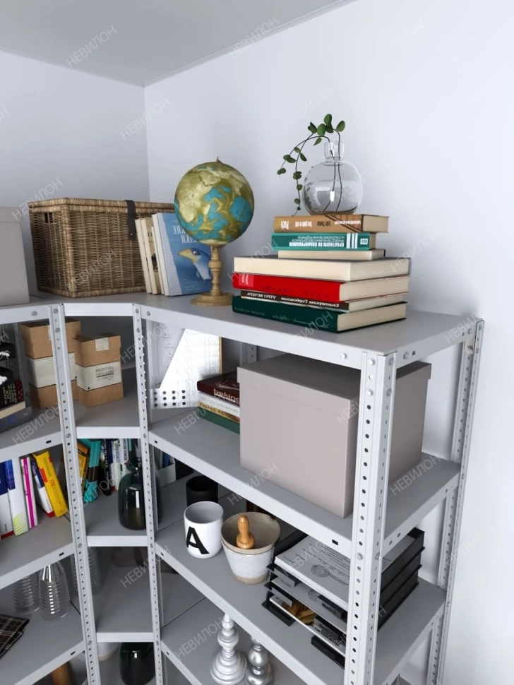 Стеллаж угловой МС 1800х1400х1400/500 мм 6 ярусов Стеллаж угловой МС 1800х1400х1400/500 мм 6 ярусов