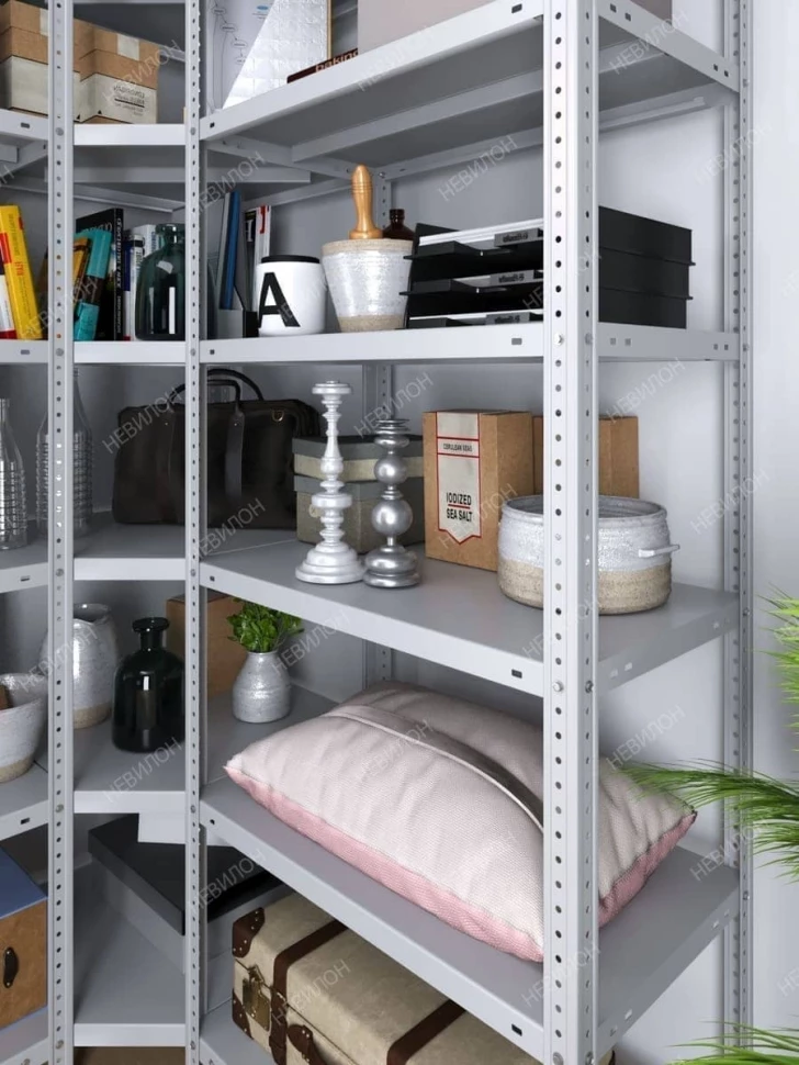 Стеллаж угловой МС 1800х1400х1400/500 мм 6 ярусов Стеллаж угловой МС 1800х1400х1400/500 мм 6 ярусов