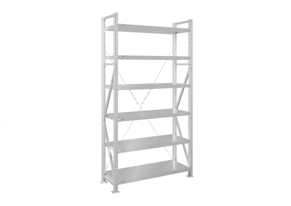 Стеллаж металлический MS U 2500х1000х400 6 полок сплошные до 200 кг