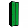 Шкаф металлический для раздевалки черный с зеленым