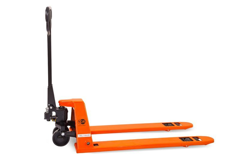 Тележка гидравлическая 1500 кг 1150 мм TOR BFL15 низкопрофильная (полиуретановые колеса), шт