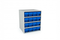 Кассета ДиКом К-01/2 16 ящиков Б 400х92х100 мм синие