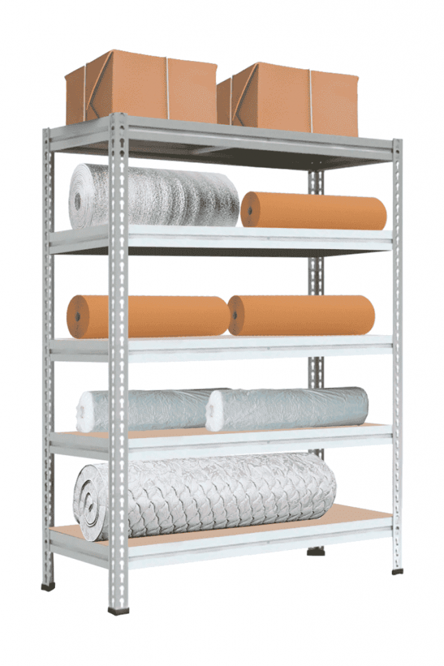 Стеллаж МС-Т 2000х1551х784 мм 5 ярусов (настил фанера)