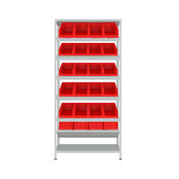 Стеллаж СТ-012 1800х1000х400 с 6 наклонными полками