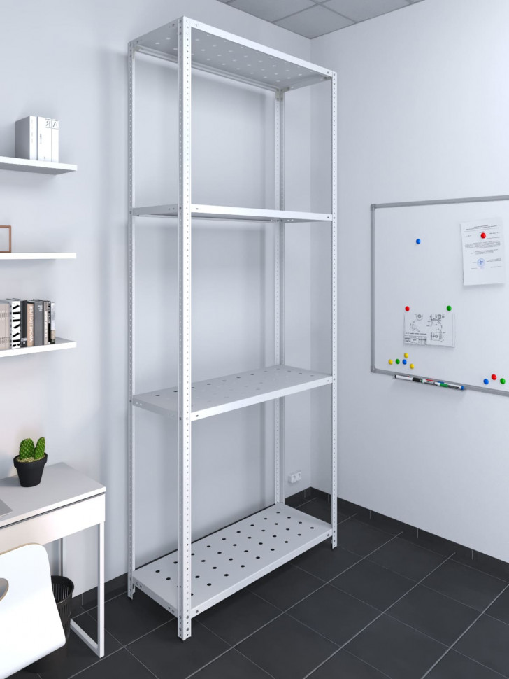 Стеллаж ТС Лайт 2200х700х400 с 4 перфорированными полками