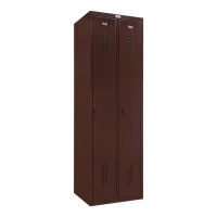 Шкаф металлический двухсекционный коричневый